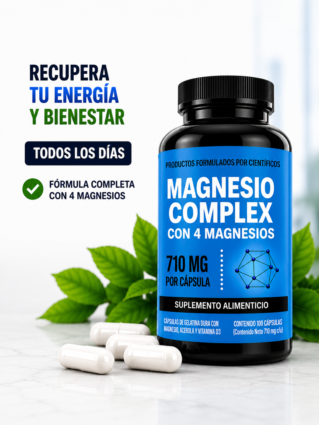 Suplemento Magnesio Complex 180 Capsulas