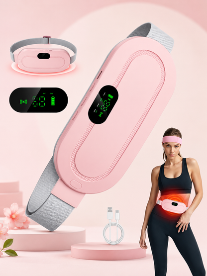 CalmaLuna™ - Cinturón Térmico Inteligente con Calor y Masaje para Cólicos Menstruales