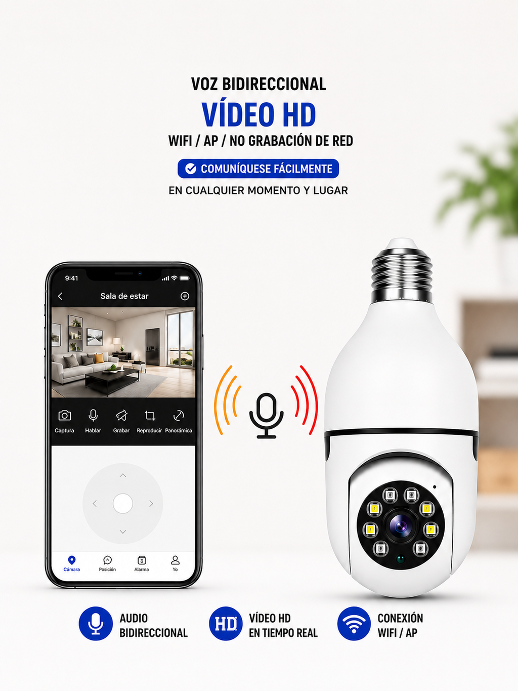 CAMARA BOMBILLO ROBOTICA